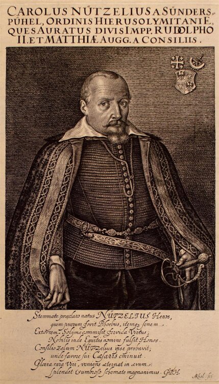 Andreas Khol - Porträt Carolus Nützelius - Kupferstich - o.J.