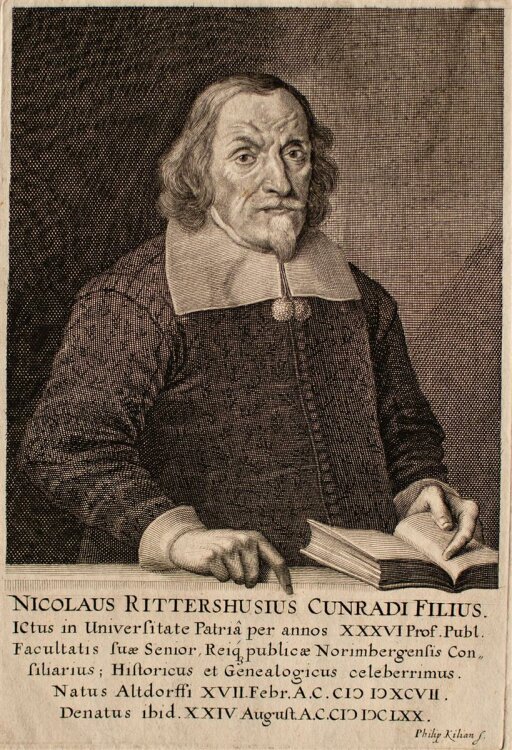 Philipp Kilian - Porträt Nicolaus Rittershausen -...
