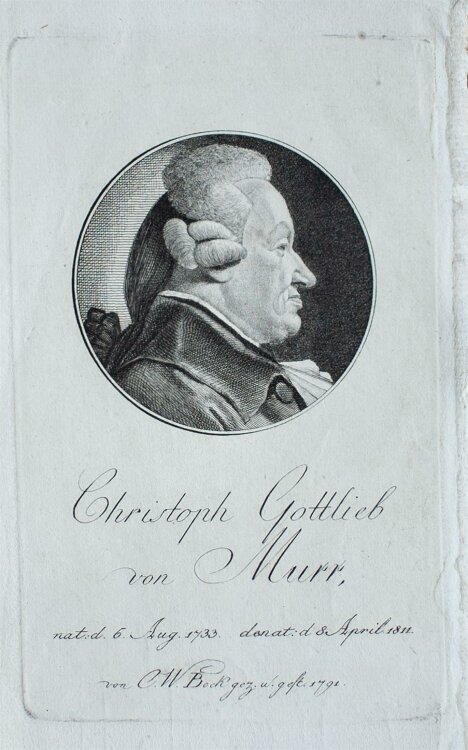 C. W. Bock - Porträt Christoph Gottlieb von Murr -...