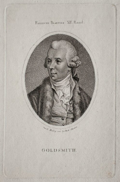 Christoph Wihelm Bock - Porträt Oliver Goldsmith -...