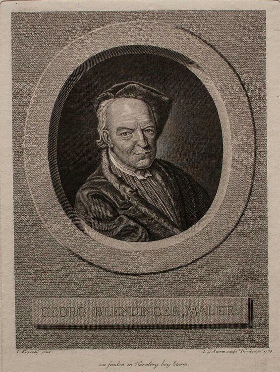 Johann Georg Sturm - Porträt Georg Blendinger - Kupferstich - 1774