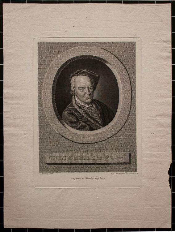Johann Georg Sturm - Porträt Georg Blendinger - Kupferstich - 1774