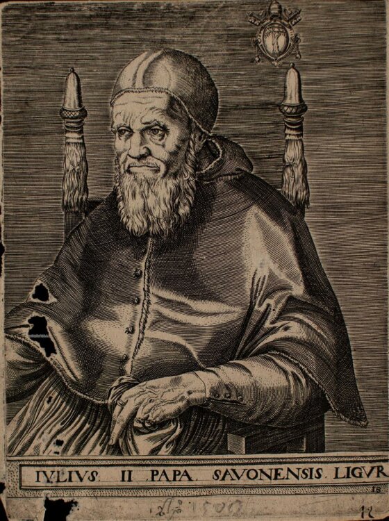 Unbekannter Künstler - Porträt Julius II Papa -...