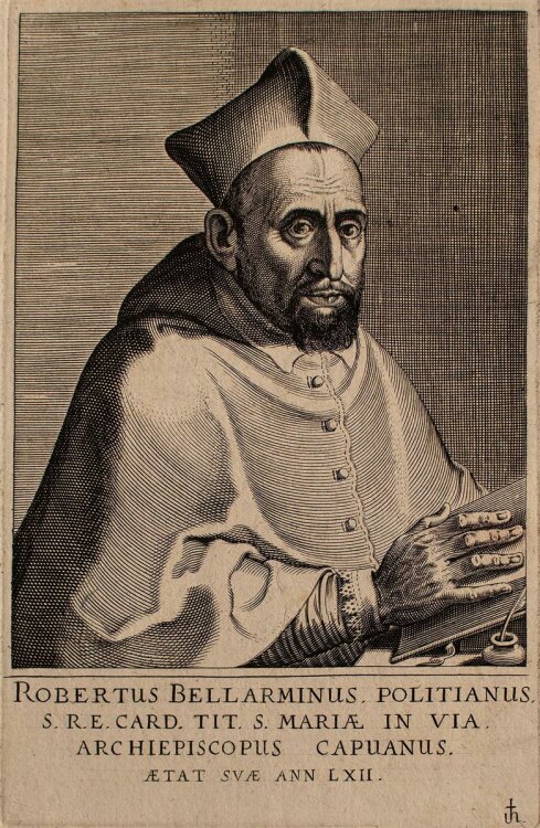 Jacob van der Heyden - Porträt Robertus Bellarminus  - Kupferstich - o.J.