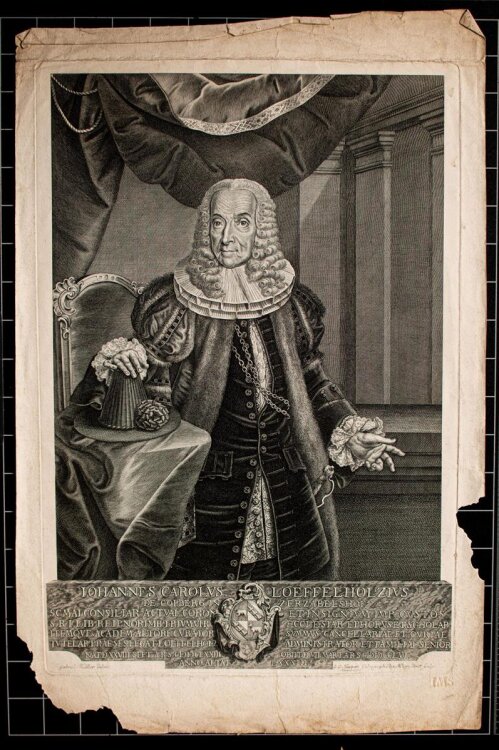 Georg Daniel Heumann - Porträt Johann Carl Löffelholz - Kupferstich - 1756