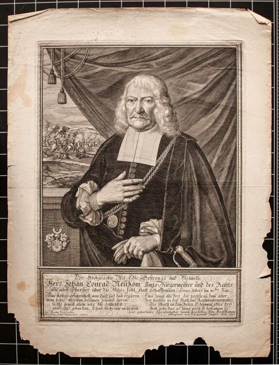 Johann Georg Seiler - Porträt Johan Conrad Neukom - Kupferstich - o.J.