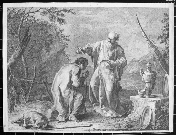 Fabio Berardi - Die Salbung mit Samuel und Saul - 18Jh -...