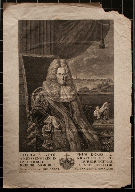 Johann Wilhelm Windter - Porträt Georg Adolf Kress - Kupferstich - 1726