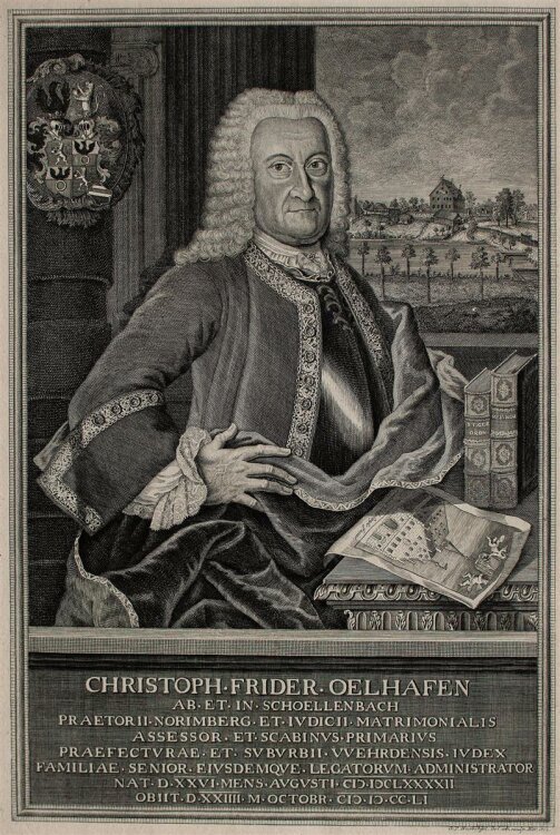 Georg Paul Nussbiegel - Porträt Christoph Oelhafen -...