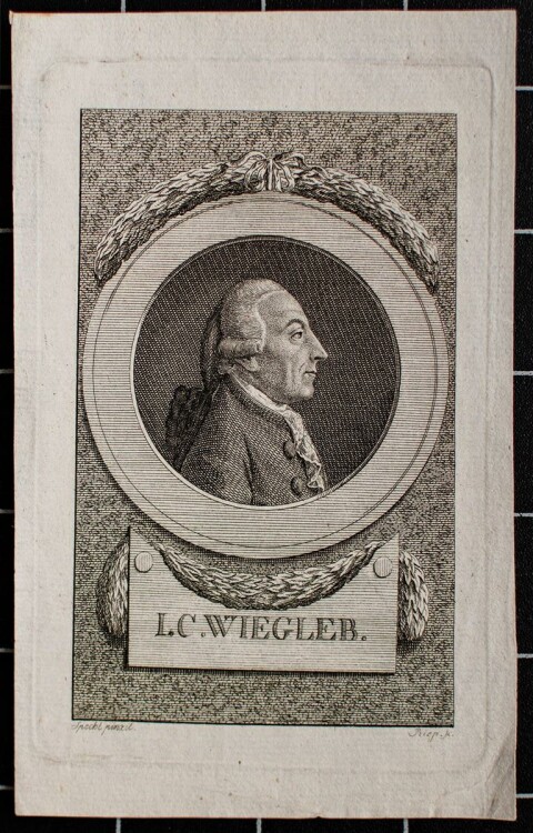 Unbekannter Künstler - Porträt I. C. Wiegleb - Kupferstich - o. J.