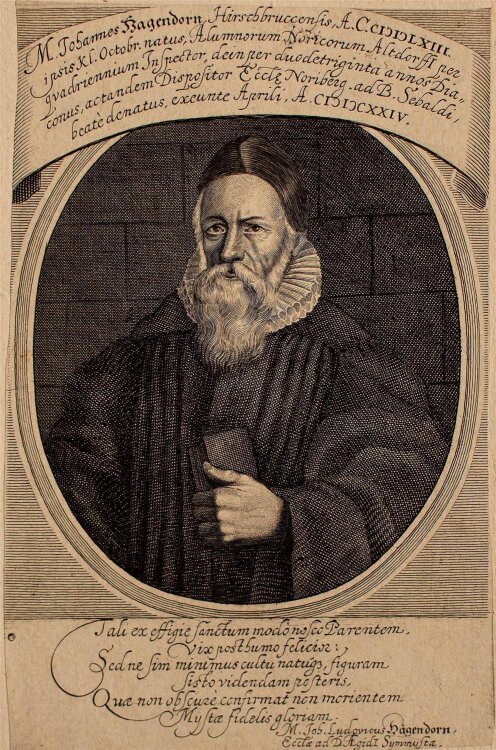 Unbekannter Künstler - Porträt Johannes Hagendorn - Kupferstich - o. J.