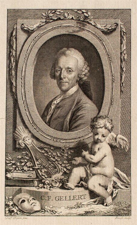 Johann Friedrich Bause - Porträt C. F. Gellert -...
