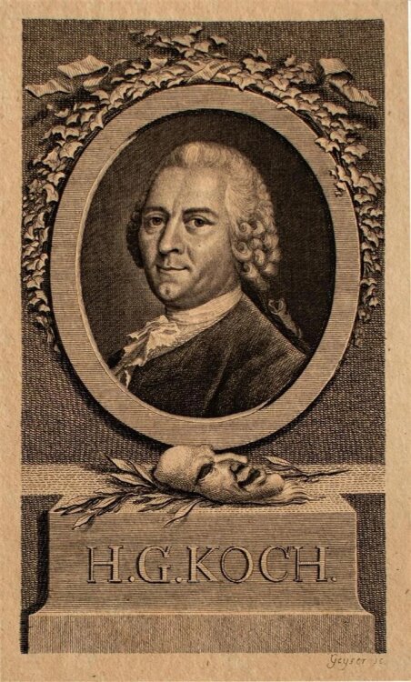 Christian Gottlieb Geyser - Porträt H. G. Koch - Kupferstich - o.J.