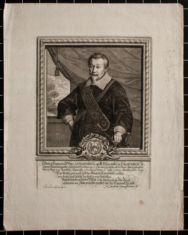 Bartholomäus Kilian - Porträt Georg Sigmund - Kupferstich - o.J.