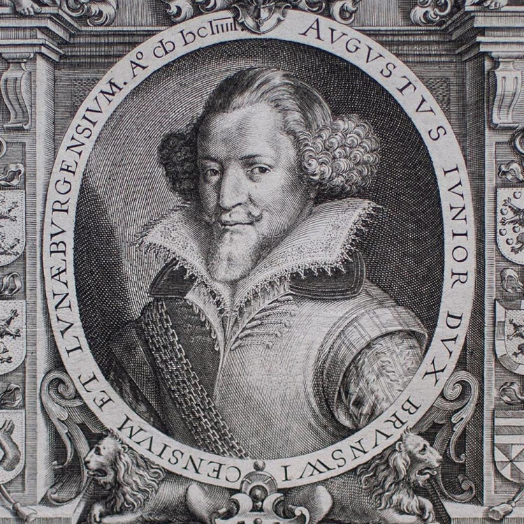 Jacob van der Heyden - Porträt Augustus II. zu Braunschweig-Wolffenbüttel - o.J. - Kupferstich