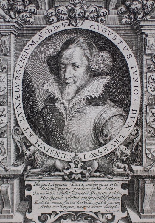 Jacob van der Heyden - Porträt Augustus II. zu Braunschweig-Wolffenbüttel - o.J. - Kupferstich