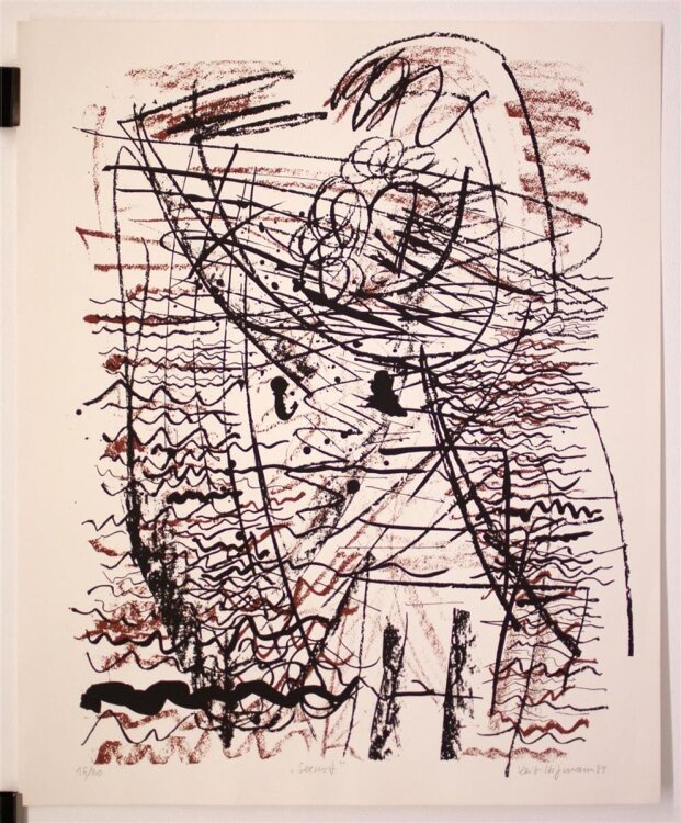 Veit Hofmann - Seenot - 1989 - Siebdruck