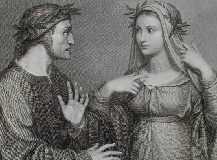 Domenico Marchetti - Beatrice erscheint dem Dante - um 1822 - Kupferstich