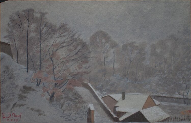 Manfred Lindemann-Frommel - Donaustauf - Gouache - 1919