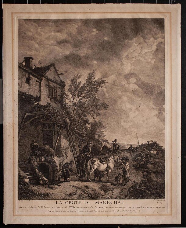 Jean Moyreau - La Grote du Marechal - 1748 - Kupferstich