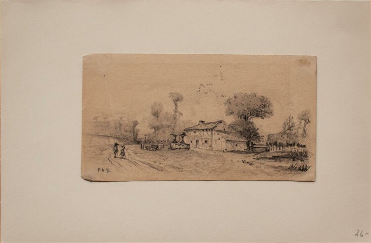 Unbekannter Künstler - Bei Châtenay (Frankreich) - Bleistiftzeichnung - 1870