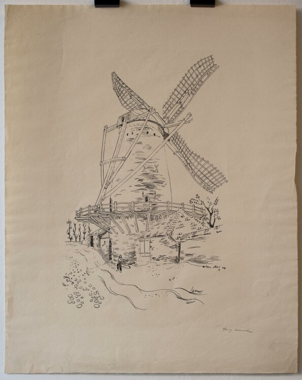 Fritz Duda - Kriemhildmühle, Xanten - o.J. - Lithografie