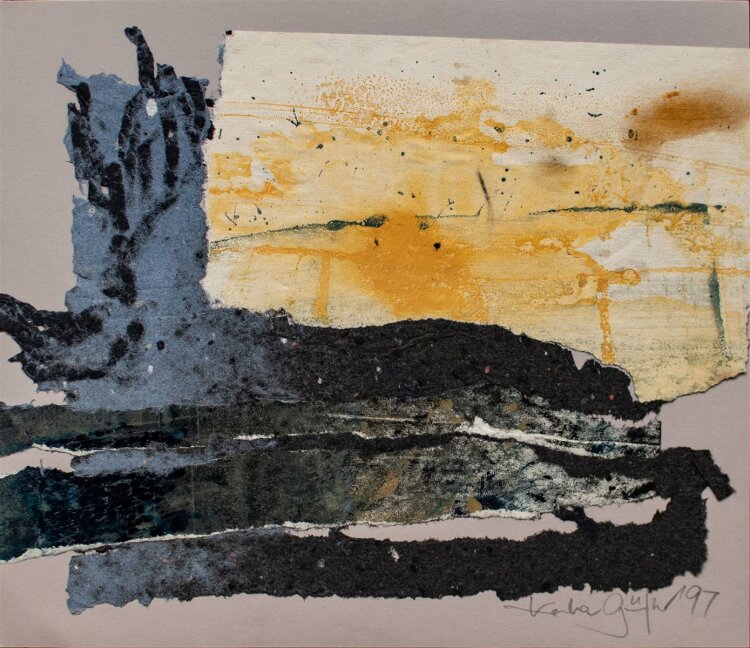 Karla Günter - Abstrakte Komposition - Collage - 1997