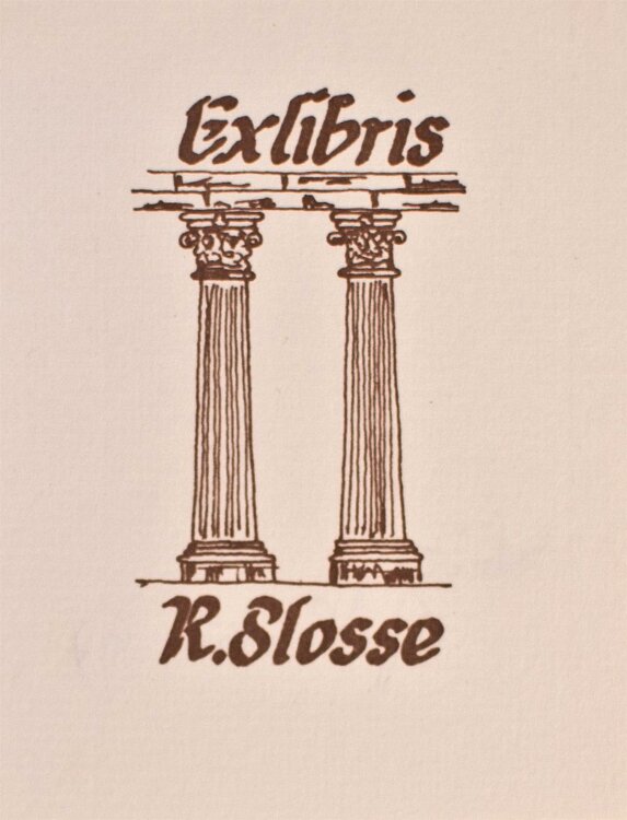 G. Hutse - Ex Libris R. Slosse - Lithographie - 1967