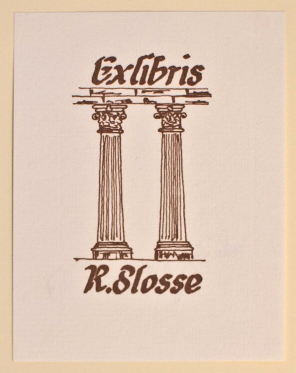 G. Hutse - Ex Libris R. Slosse - Lithographie - 1967