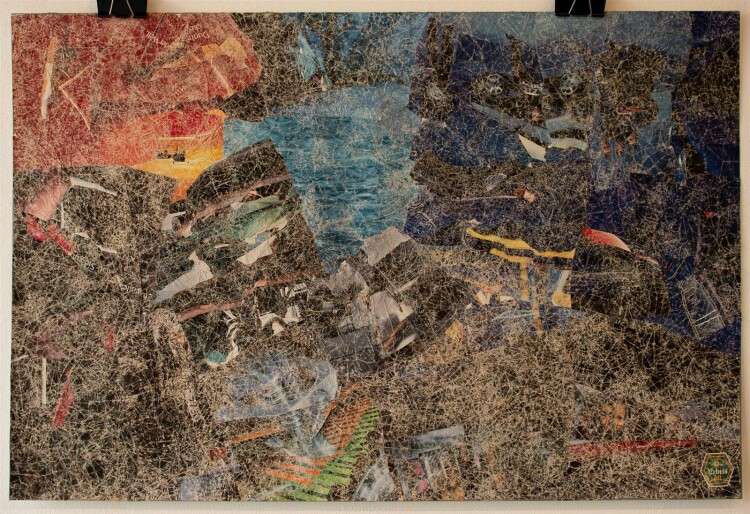 Unbekannt - abstrakte Komposition - Collage - 1991