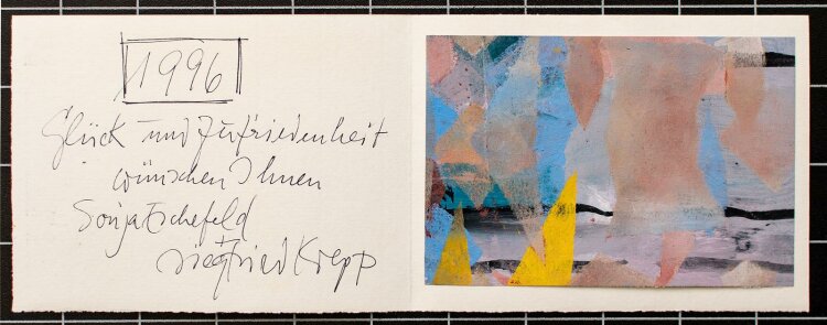 Siegfried Krepp - abstrakte Komposition - Gouache - 1996