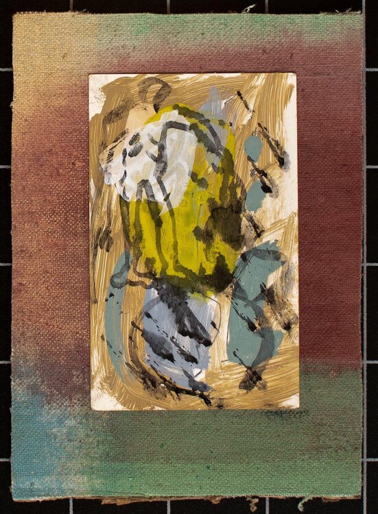 Albrecht Demitz - Zwei Briefe mit abstrakten Darstellugen- Mischtechnik - 1989