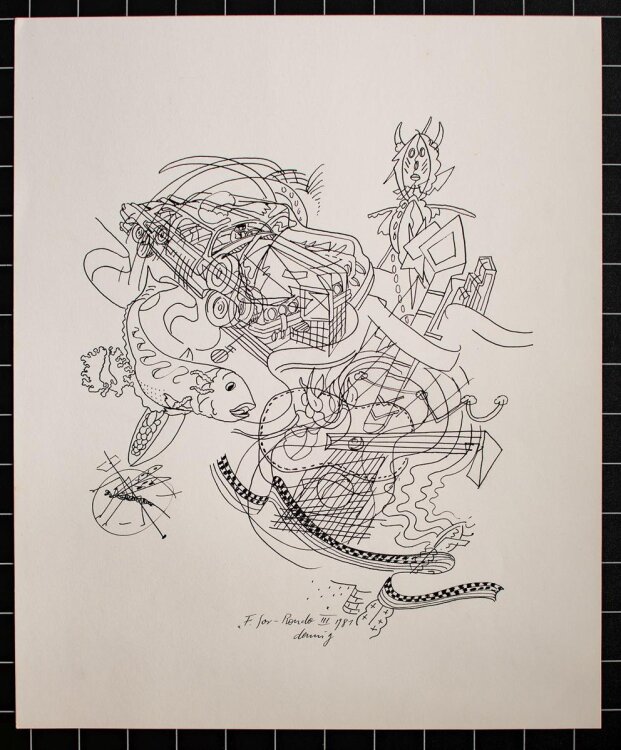 Karl-Heinz Dennig - F. for-Rondo III - Tuschezeichnung - 1981
