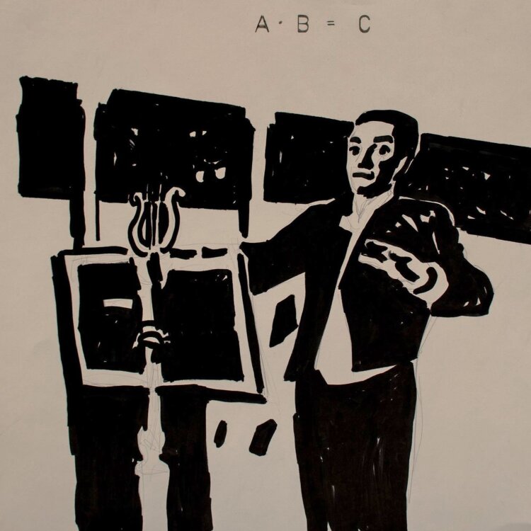 Unbekannter Künstler - Dirigent - 1990 - Zeichnung