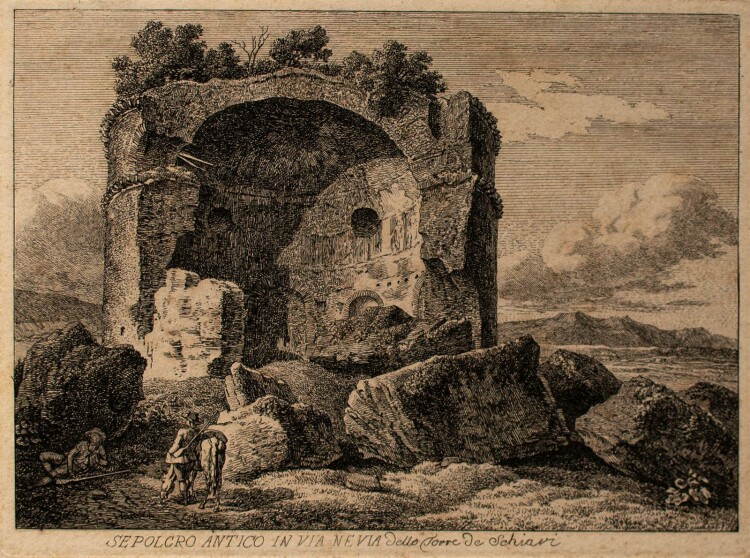 Johann Christian Reinhart - Sepolcro Antico in Via Nevia - 1792 - Kupferstich