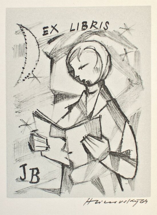 Stanislav Hlinovský - Ex Libris J. B. - Lithographie - 1964