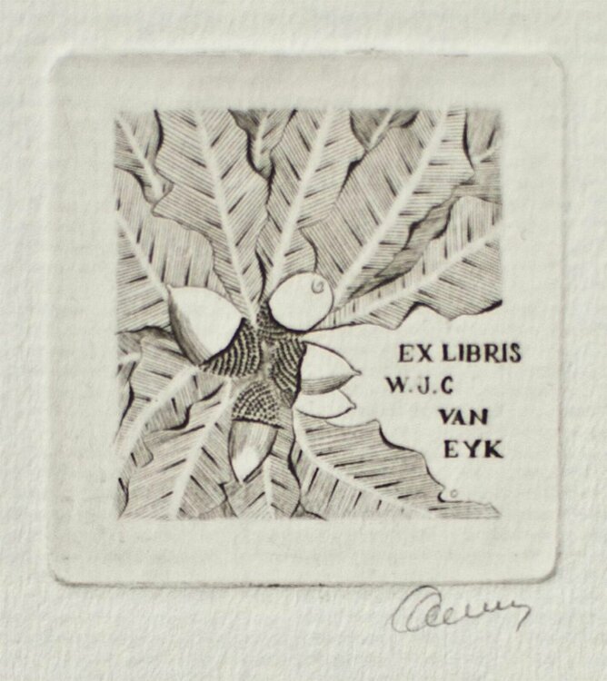 André Gastmans - Ex Libris Eyk - o.J. - Radierung