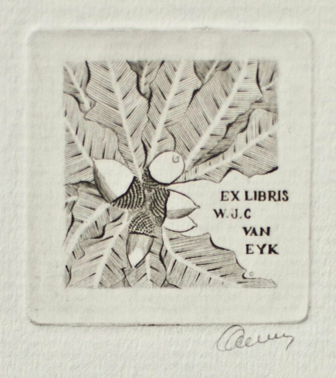 André Gastmans - Ex Libris Eyk - o.J. - Radierung