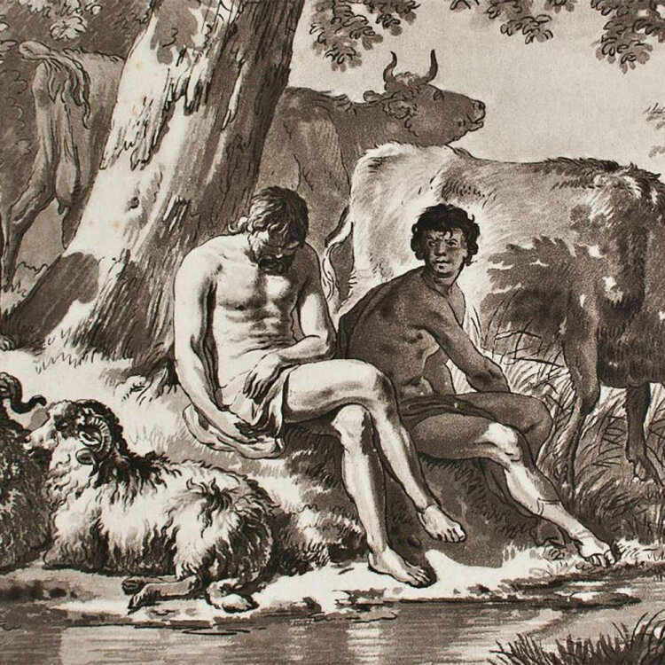 Cornelis Ploos van Amstel - Pastorale Szene - 1763 - Radierung
