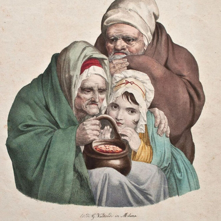 Giuseppe Vallardi - LInverno - o.J. - colorierte Lithografie