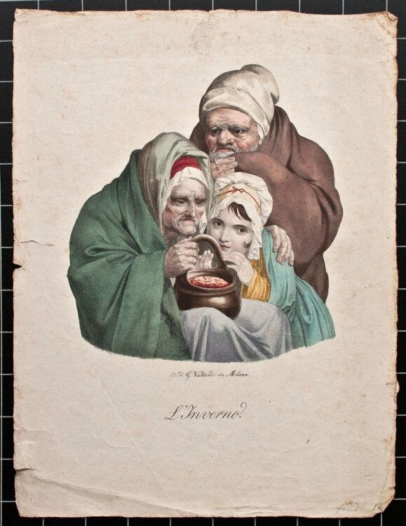 Giuseppe Vallardi - LInverno - o.J. - colorierte Lithografie