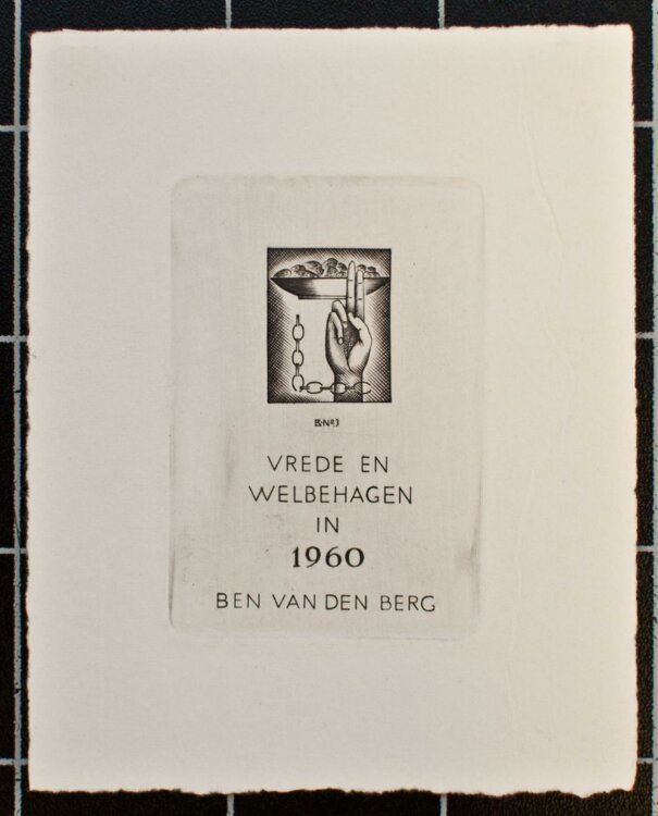 Ben van den Berg - Neujahrsgrafik - 1960 - Radierung