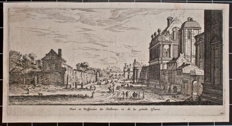 Israël Silvestre - Palais Tuileries und Grand Écurie, Frankreich - o.J. - Kupferstich