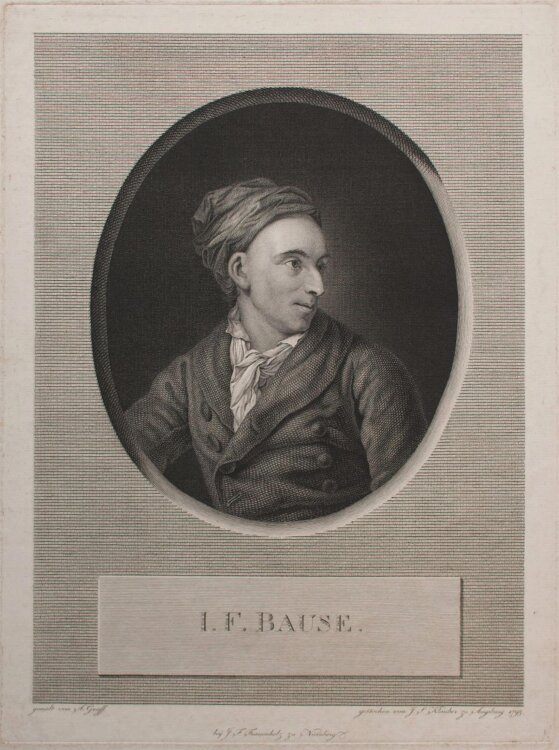 Ignaz Klauber - Porträt Johann Bause - 1795 - Kupferstich