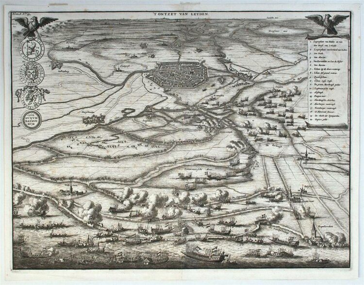 unbekannt - Belagerung von Leyden (Karte) - o.J. -...