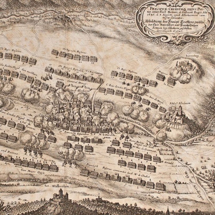 Matthäus Merian - Schlacht bei Alerheim - 1645 -...