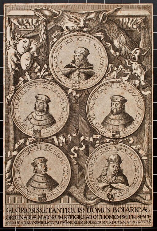 Johann Corvinus - Fortitudo leonina in utraque fortuna Maximiliani Emmanuelis - 1715 - Kupferstich