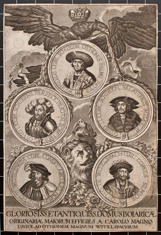 Johann Corvinus - Fortitudo leonina in utraque fortuna Maximiliani Emmanuelis - 1715 - Kupferstich