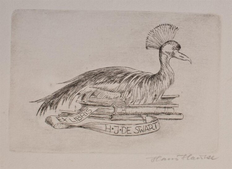 Hans Hauke - Ex Libris H. J. de Swart - Radierung - o. J.