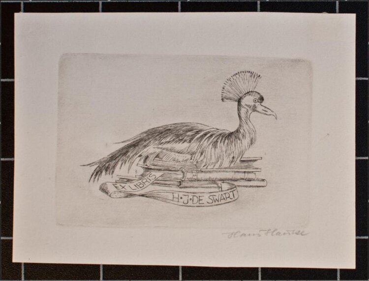 Hans Hauke - Ex Libris H. J. de Swart - Radierung - o. J.
